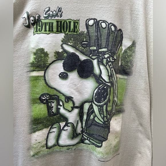 Vintage Peanuts Joe Cool’s 19th Hole Snoopy Golf Graphic Tee Large - Picture 2 of 6
